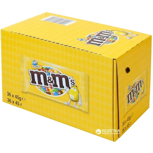 Упаковка драже M&M's з арахісом та молочним шоколадом 36x45 г (УП5000159542906): Умови зберігання при температурі 18±3 °С та відносній вологості повітря не більше 75%