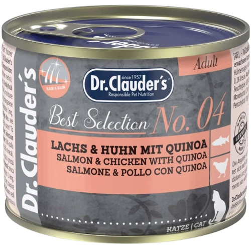 Влажный корм для взрослых кошек Dr.Clauder's Best Selection №4 курица и лосось из киноа 200 г (22604200)