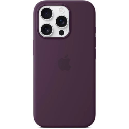 Чехол для iPhone Apple iPhone 16 Pro Silicone Case with MagSafe - Plum (MYYM3ZM/A): Материалы Силикон