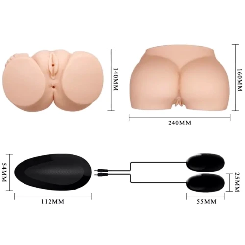 Мастурбатор вагина и анус с двойной вибрацией CRAZY BULL Vagina and Anal, BM-009039Z-1