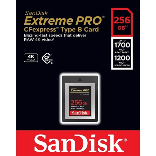 Карта пам'яті SanDisk 256GB CFexpress Extreme Pro (SDCFE-256G-GN4NN): Обсяг 256 ГБ