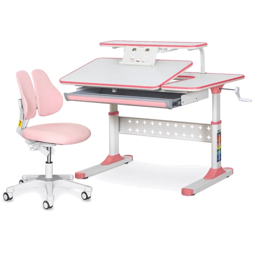 Комплект Парта Ergokids TH-320 Pink + Кресло Evo-kids Mio Lite KP (TH-320 W/PN + Y-208 KP)