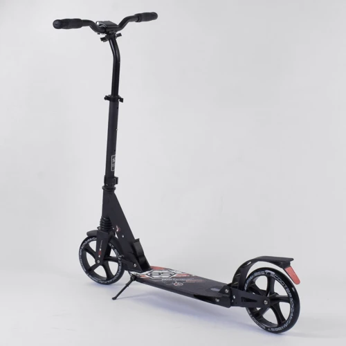 Самокат алюмінієвий Best Scooter з PU колесами, 2 аммортизаторами Black / Red (92087): Тип гальма ножний