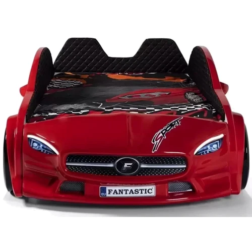 Детская кровать машина Fantasy Mercedes красная фото 7