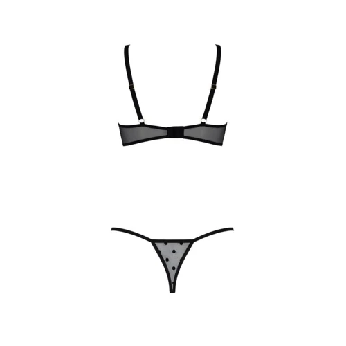 Комплект Passion MARINA SET WITH OPEN BRA black XXL/XXXL