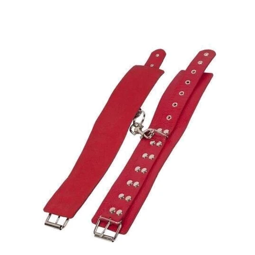 Оковы Leather Restraints Leg Cuffs, red