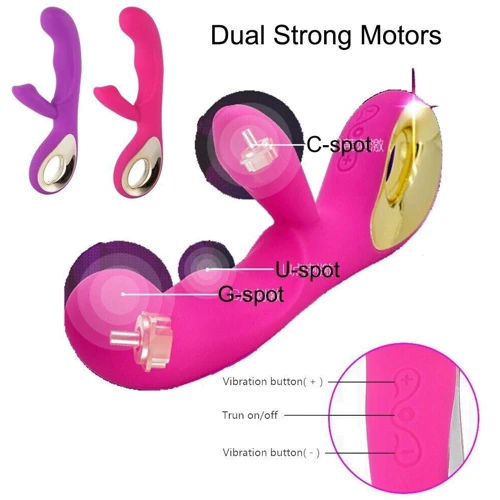 Вибромассажер для точки G Boss Series - Wibrator RABBIT G-spot, PINK
