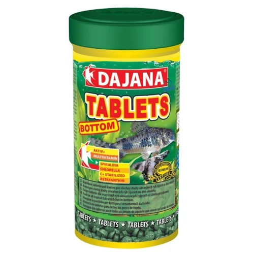 Корм для аквариумных рыб Dajana Bottom Tablets со спирулиной в таблетках 100 мл 50 г 12 шт. (DP052A (5064))