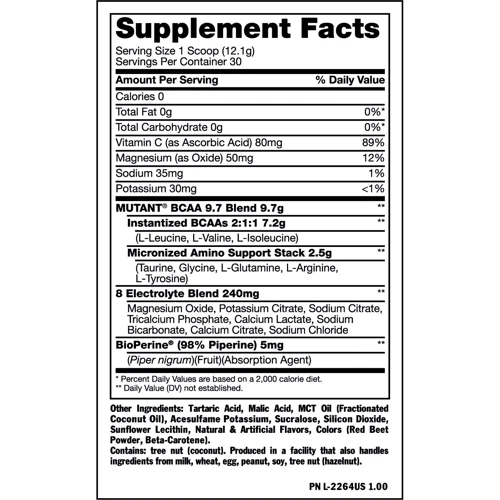Аминокислота для спорта Mutant BCAA 9.7 363 g /30 servings/ Pineapple: Вкус Ананас