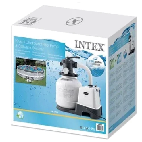 Песочный насос с хлоргенератором Intex 26676 (ECO15220-2 / QX2100) 7 900 л/ч– хлор 7 г/ч 35 кг: Особенности Песочный