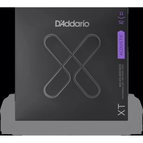 Струна для гитар Комплект струн D'addario XTABR1152 XT 80/20 Bronze Custom Light (10-47)