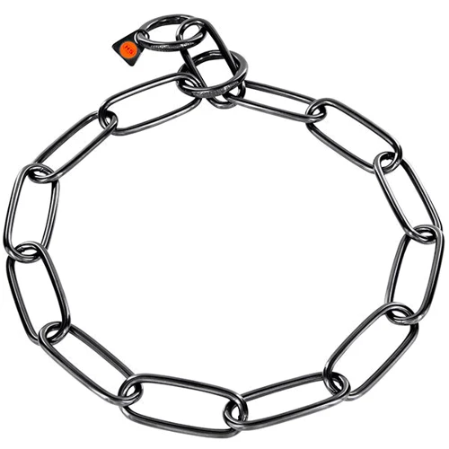 Ошейник Sprenger Extra Long Link для собак широкое звено черная сталь 4 мм 76 см (51604_076_57)