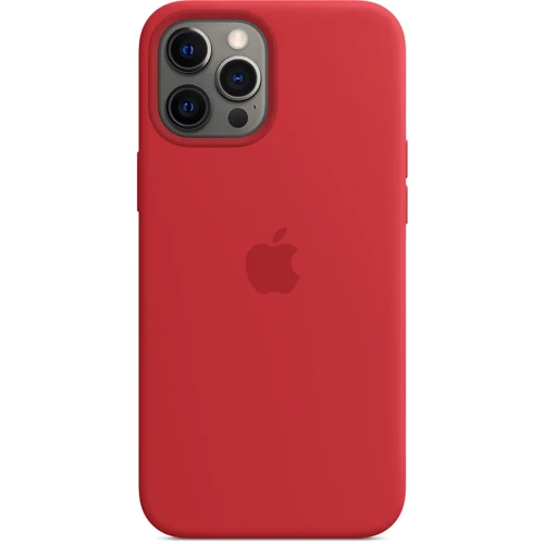 Чехол для iPhone Apple Silicone Case with MagSafe (PRODUCT) Red (MHLF3) for iPhone 12 Pro Max: Материалы силикон