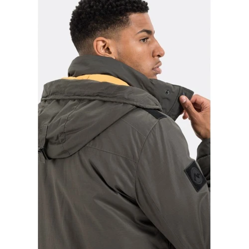 Куртка Camel Active Jacke 430260-6J02-96 56 серая демисезон с капюшоном: Фасон Прямой
