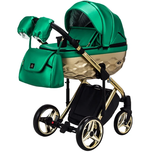 Коляска 2 в 1 Adamex Chantal Star Polar (Gold) шкіра 100% Star 120 (624716): Тип коляски універсальна коляска (2-в-1)