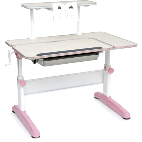 Парта SingBee Q-Assembly L Pink + Книжная полка SBS-610 (SBS-602-PK + SBS-610)