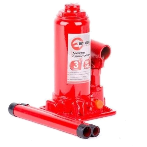 Гідравлічний домкрат Intertool GT0022: Висота зачіпу, см 18