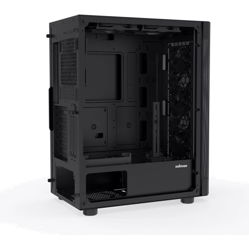 Корпус Zalman I4 Black: Материал передней панели металл и пластик