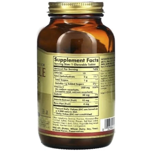 Solgar Vitamin C 500 mg Солгар Вітамін С жувальний 90 таблеток: Тип вітамін C