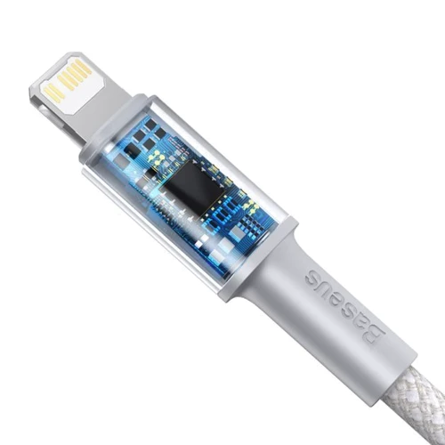 Кабель Baseus Cable USB-C to Lightning PD High Density Braided 20W 1m White (CATLGD-02) фото 3