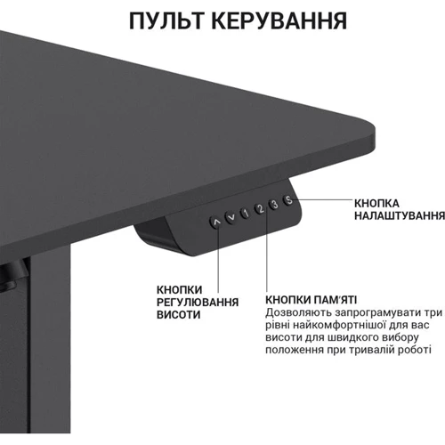 Компьютерный стол OfficePro с электрорегулировкой высоты ODE605B: Глубина, см 60