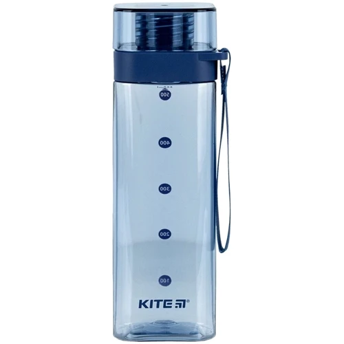 Пляшечка Kite для води квадратна 550 мл блакитна (K24-1209-1)