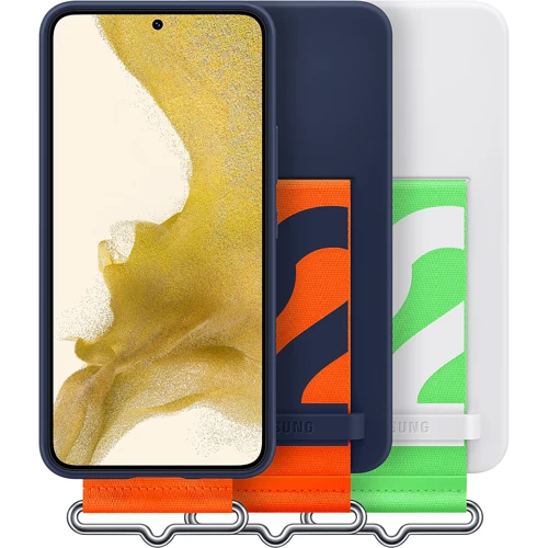 Чохол для телефона Samsung Silicone with Strap Cover Navy (EF-GS901TNEGRU) для Samsung S901 Galaxy S22: Сумісність Samsung S901 Galaxy S22