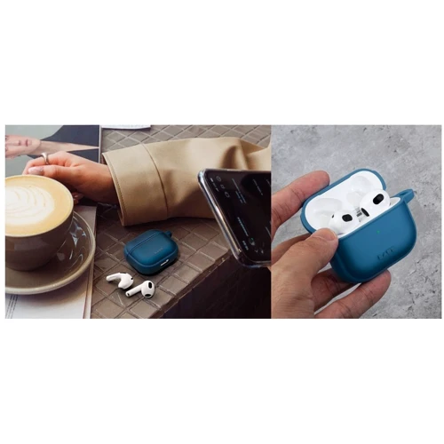 Чехол для наушников LAUT Huex with Belt Indigo (L_AP4_HX_BL) for Apple AirPods 3 фото 3