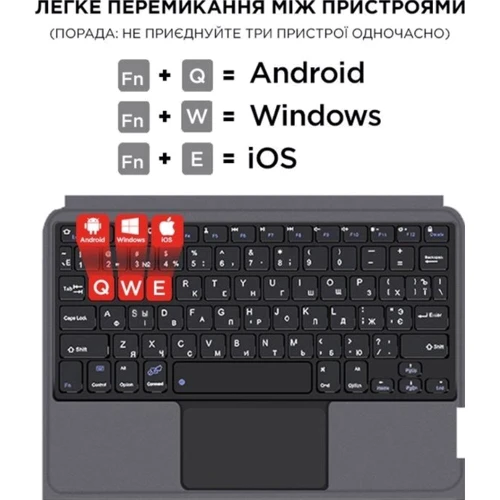 Аксессуар для iPad AirOn Premium Case Smart Keyboard Black for iPad 10.9 (2022 / 2024) / iPad 11 2025 фото 12