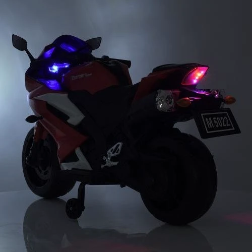 Дитячий електромотоцикл 2 колісний Bambi Racer 45W синій (M 5022EL-4) фото 8