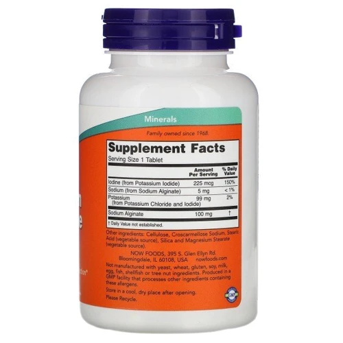 NOW Foods Potassium Plus Iodine Калий и йод 180 таблеток