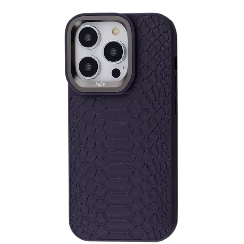 Чехол для iPhone Kajsa Snake Pattern Deep Purple for iPhone 14 Pro