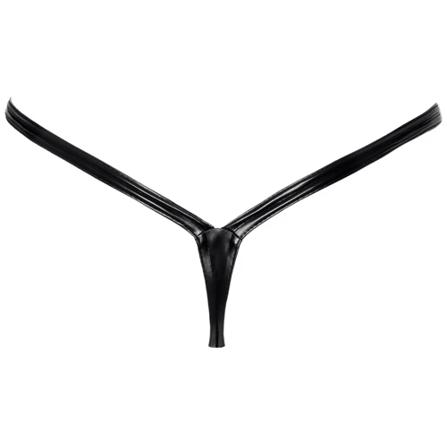 Трусики Noir Handmade P010 Powerwetlook thong Вlack, 3XL