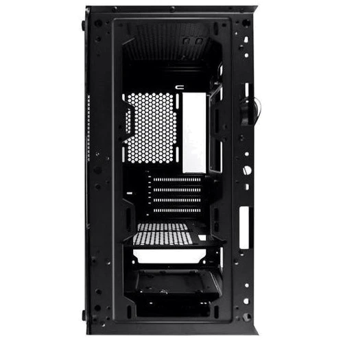 Корпус 1stPlayer T3-G-4F1-BK Black: Матеріал передній панелі пластик и закалённое стекло