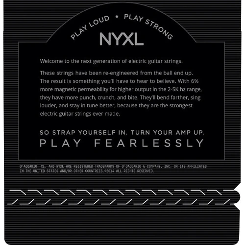 Струна для гитар Струны D`ADDARIO NYXL0942 NYXL SUPER LIGHT 09-42: Материал Никелированная сталь