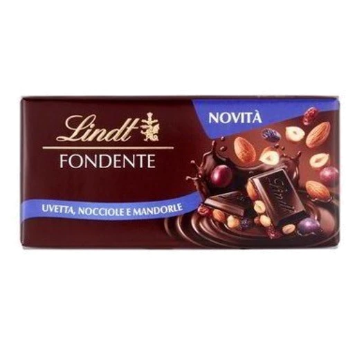 Шоколад Lindt Fondente Uvetta, Nocciole E Mandorle (100 г) (WT4304)