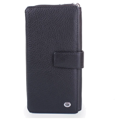 Чоловічий гаманець ST Leather Accessories чорний (NST128-black) фото 6