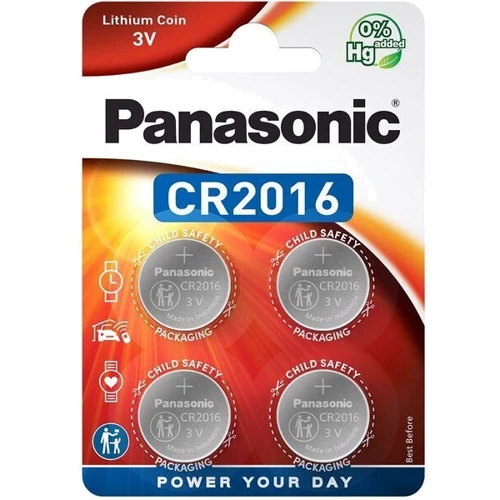 Panasonic CR-2016 bat(3B) Lithium 4 шт (CR-2016EL/4B)