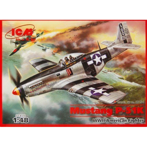 Истребитель Mustang P-51K WWII USAF fighter (ICM48154)