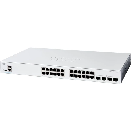 Сетевой коммутатор Cisco C1300-24P-4G: Порты только Gigabit Ethernet (10/100/1000)