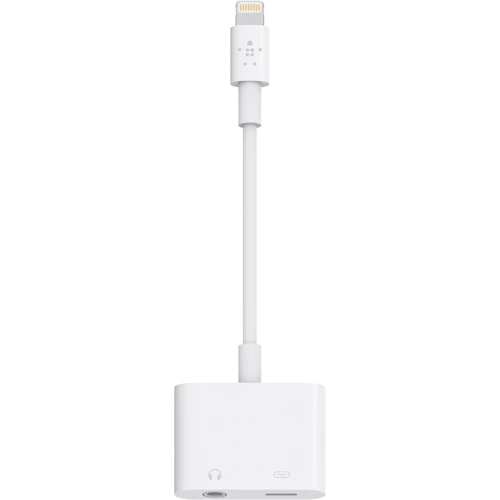 Адаптер Belkin Lightning to 3.5mm + Lightning White (F8J212btWHT): Цвет белый