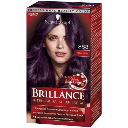 Brillance Крем-краска для волос 888 Тёмная вишня 142.5 ml