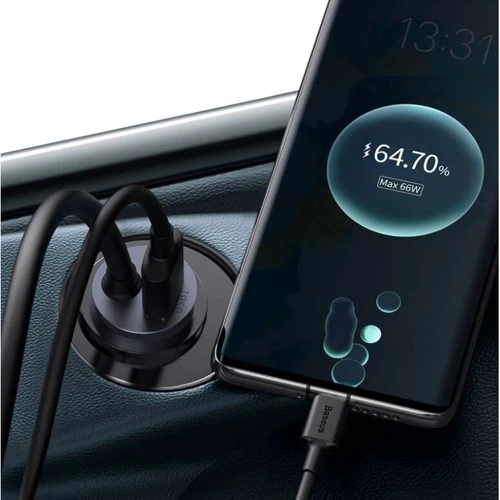 Зарядное устройство Baseus Car Charger 3хUSB+USB-C Share Together PPS 120W Gray (CCBT-B0G) фото 6