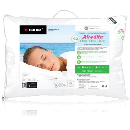 Подушка Sonex Afrodita 50х70 см белая (SO102087): Тип Обычная подушка