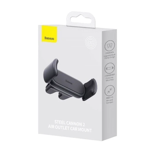 Держатель Baseus Car Holder Air Vent Steel Cannon 2 Black (SUGP000001): Особенности автодержатель
