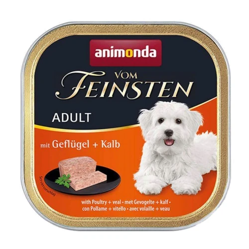 Влажный корм Vom Feinsten Adult with Poultry + Veal для собак с птицей 150 г (4017721826105)