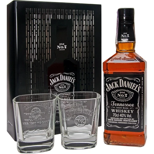 Виски Jack Daniel's, metal box with 2 glasses, 0.7л (CCL972744)