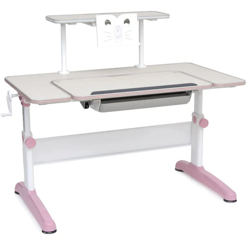 Парта SingBee Q-Assembly U Pink + Книжная стеллаж SBS-613 (SBS-603-PK + SBS-613) фото 10