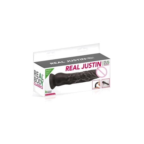 Фаллоимитатор с присоской Real Body - Real Justin Black