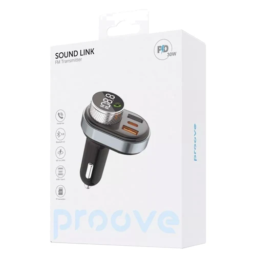 FM-трансмиттер Proove FM Launcher Sound Link 30W (PD+QC3.0) Black фото 5